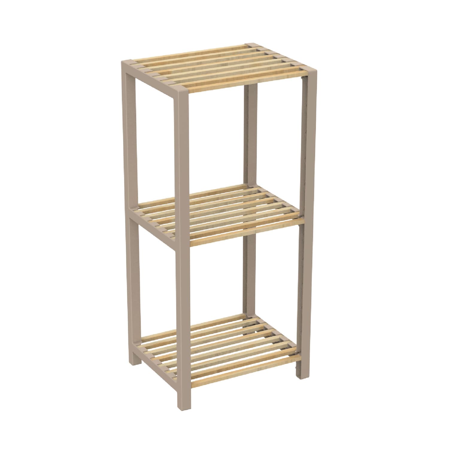Scaffale 3 ripiani in legno 35x78x29 cm