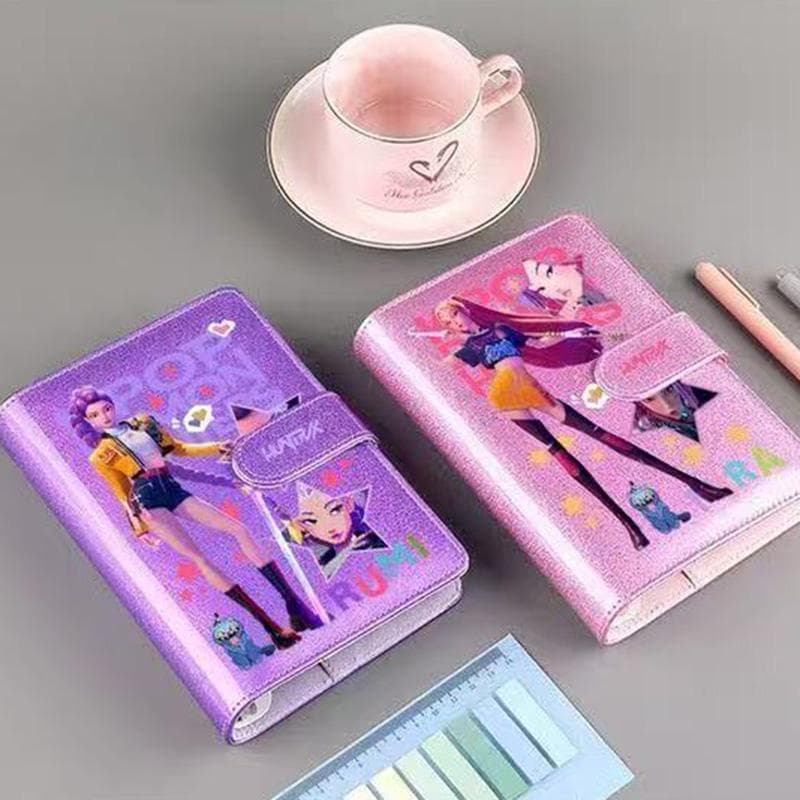 Kpop Hunters Quaderno Laser Diario Studente Copertina Rigida Ad Anelli Cartone Animato Anime blu