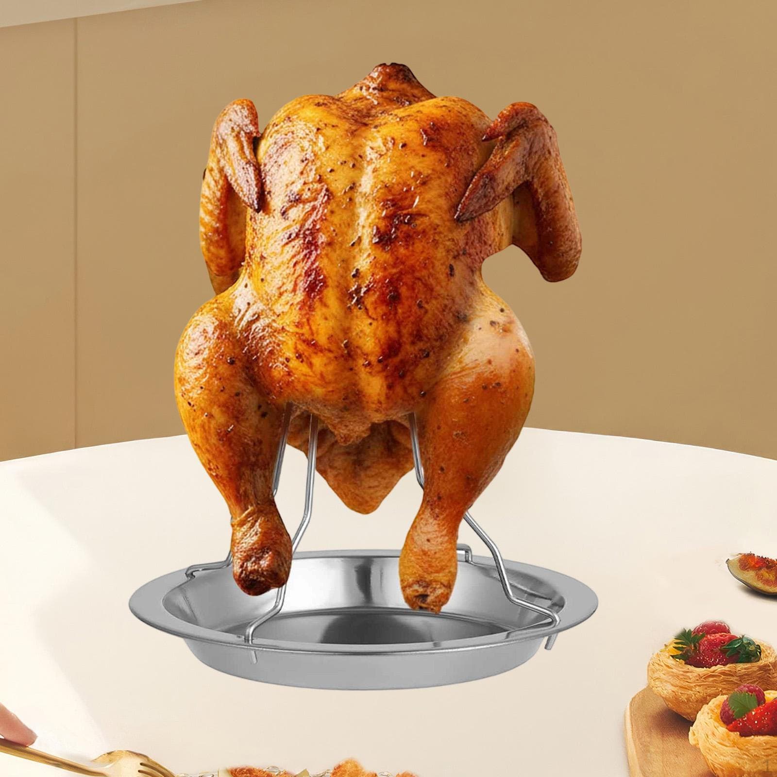 Griglia per Arrosto di Pollo Supporto per Griglia Facile da Pulire Unico Multiuso Tacchino in Piedi