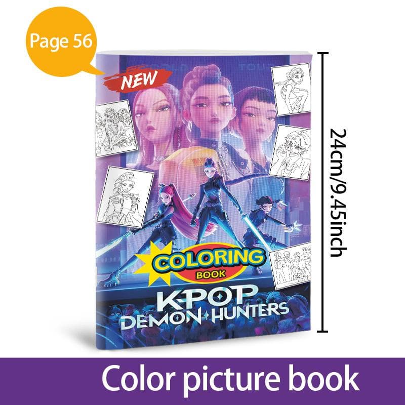 Libri da Colorare Cacciatore di Demoni KPop Cartoni Animati Carini Tracciamento Bambini Pittura Schizzo Libri di Cancelleria Figure Stilizzate Creativ
