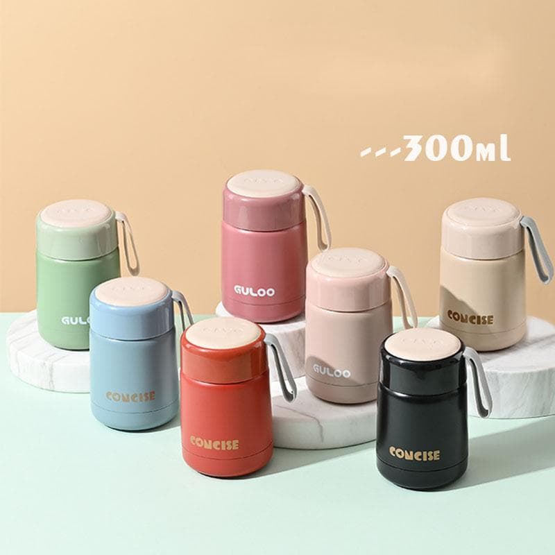 Mini thermos da 300 ml Bottiglia termica portatile Contenitore per alimenti a doppia parete in acciaio inossidabile Tumbler verde