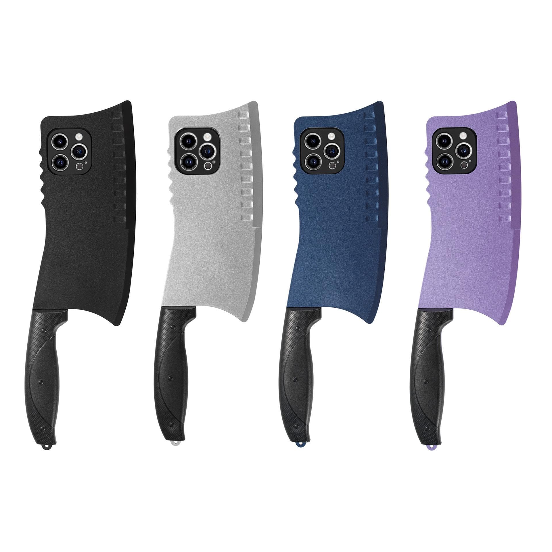 Custodia Morbida con Design Creativo Coltello da Cucina Viola per iPhone 17 Pro Max/16/15