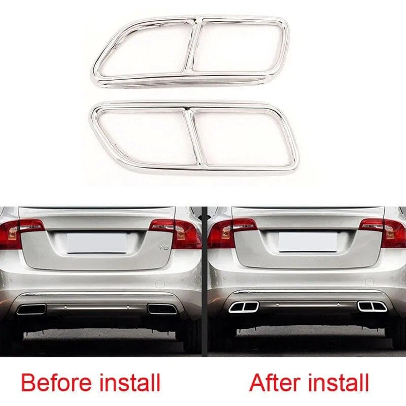 Copertura Trim Terminale di Scarico Posteriore in Acciaio Inossidabile per Auto Per VOLVO S60 S90 XC60 XC90 V60 S60L S90L Accessori Auto