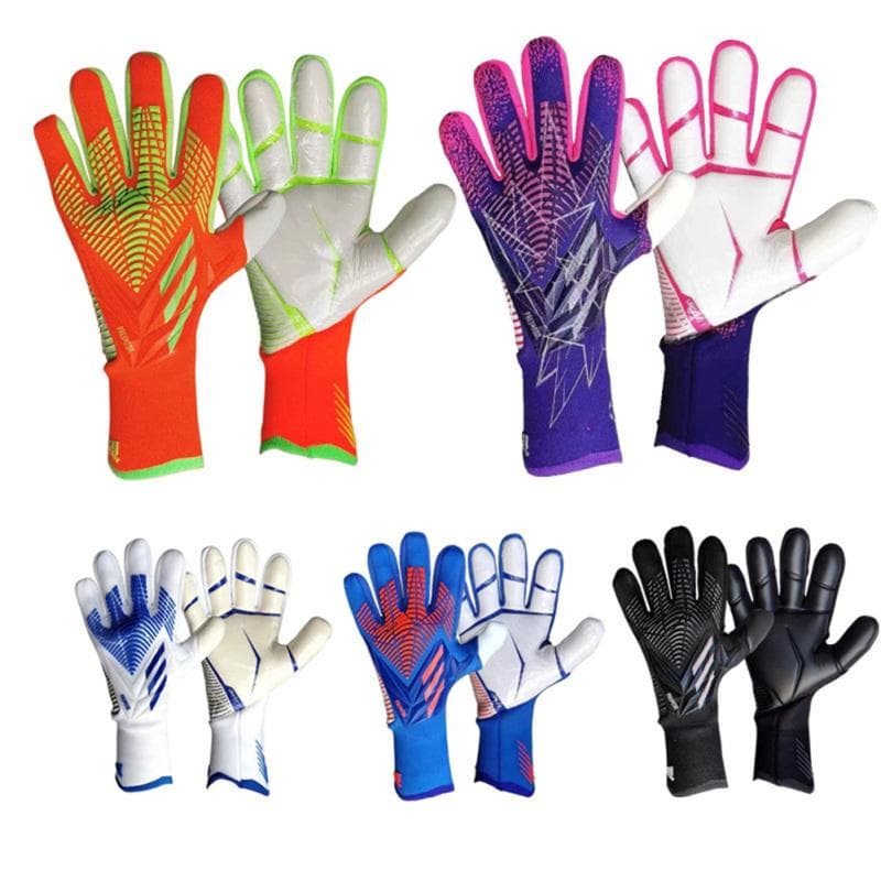 Guanti da portiere da calcio professionali Guanti traspiranti resistenti all'usura e ispessimento del lattice blu