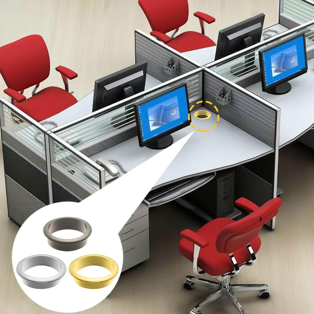 1 Pezzo 25-80MM Copriforo per Cavi Scrivania Computer Anello Passacavo Passacavi Presa Porta Organizer per Cavi Guarnizione Rotonda Ferramenta per Mob