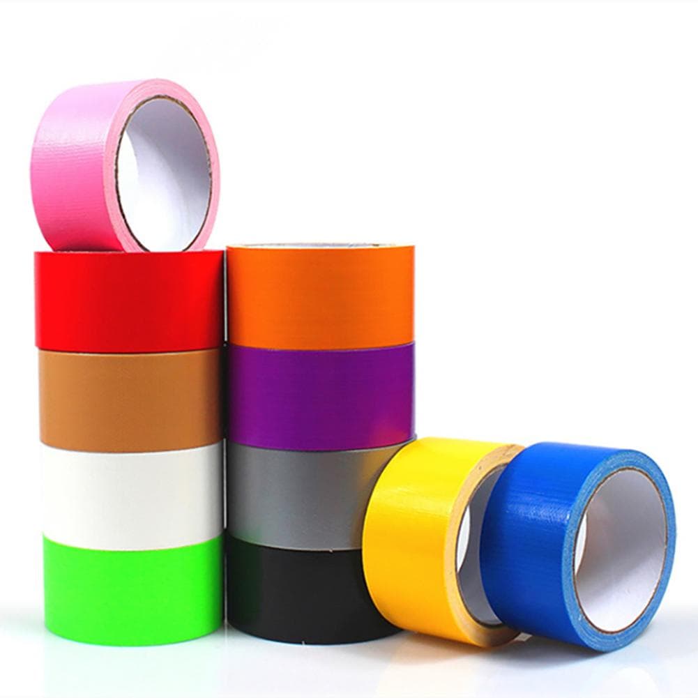 Nastro adesivo colorato arcobaleno da 10 m, si addensa, non lascia residui, si strappa facilmente a mano, nastro adesivo pesante e impermeabile per la