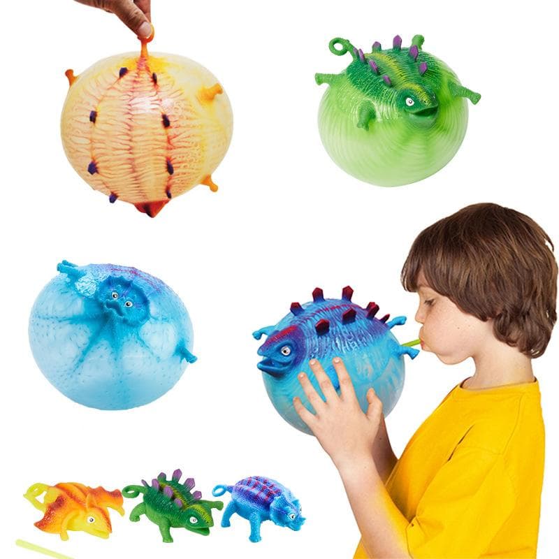 Bambini divertenti gonfiabili soffianti dinosauro animale palloncino novità giocattoli ansia decompressione schiacciare palla regalo genitore-figlio