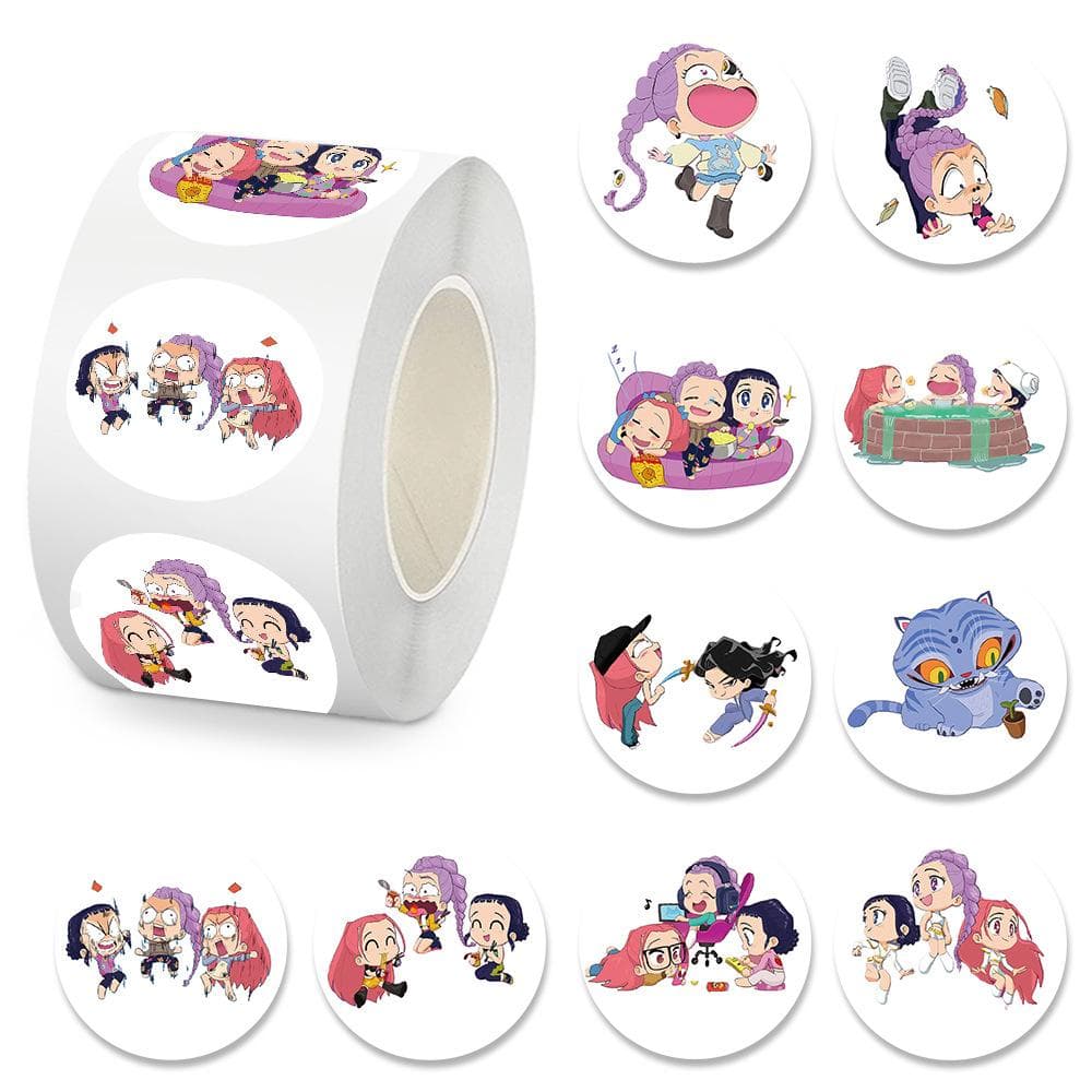 500 Fogli Per Rotolo KPOP Witch Hunters Etichette KPop Adesivi Sigillanti
