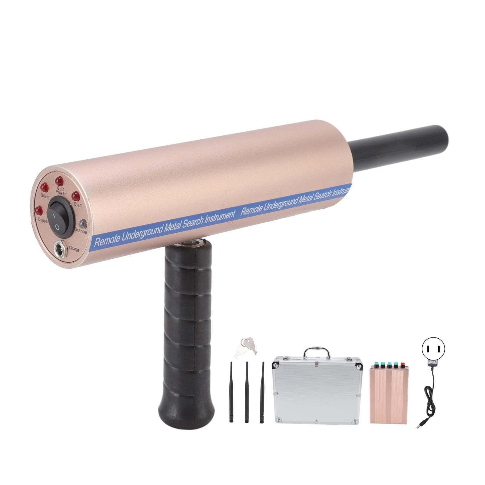Metal Detector Detective 1200m Lungo Raggio 25m Profondità 3 Antenna AKS Cercatore d'Oro Sotterraneo per