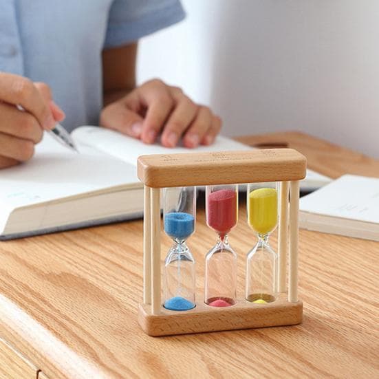 Set Clessidra 1 Min 3 Min 5 Min Clessidra 3-in-1 Orologio da Tavolo a Sabbia per Cucina Aula Esercizio Decorazione Casa Ufficio