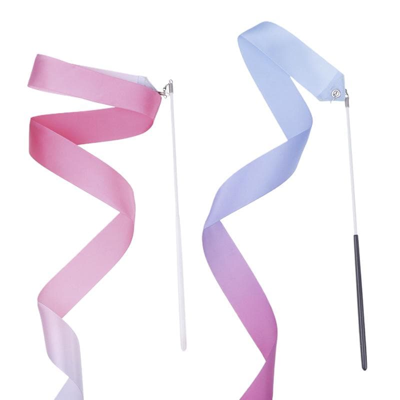 Nastri da ginnastica ritmica da 2 m, nastro arcobaleno con bastoncino per volteggio, nastro per allenamento sportivo, bacchette da ballerina