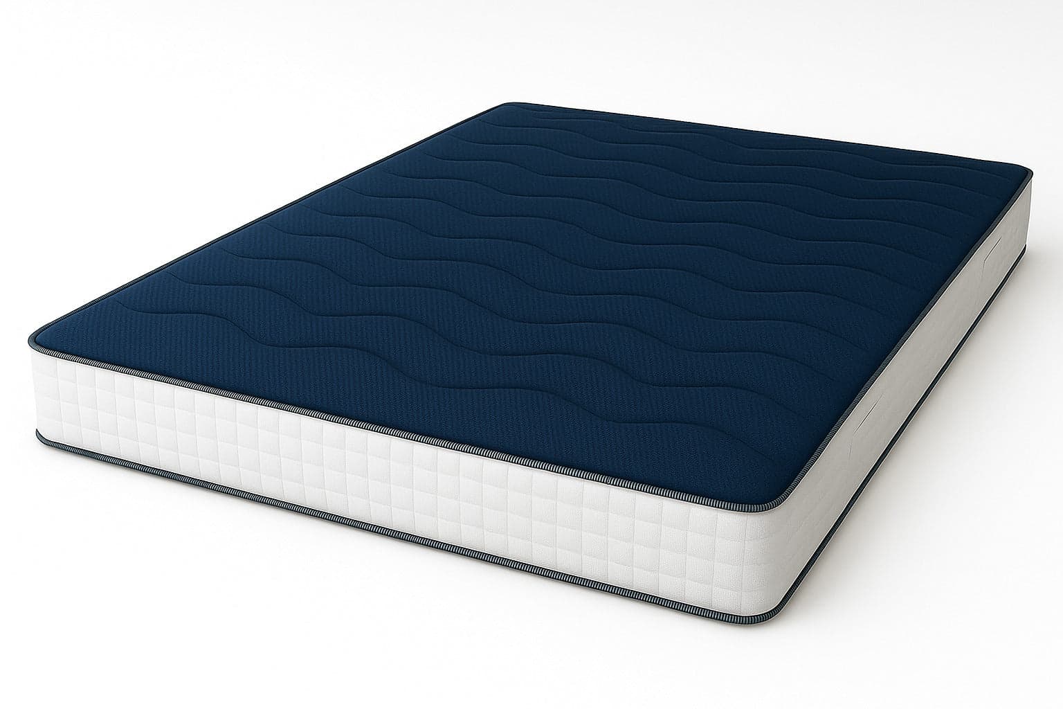 Il Materasso The White Stone in Waterfoam Ipoallergenico Altezza 20 cm | Mediamente Rigido, Antibatterico e Traspirante 140 x 200 cm bianco