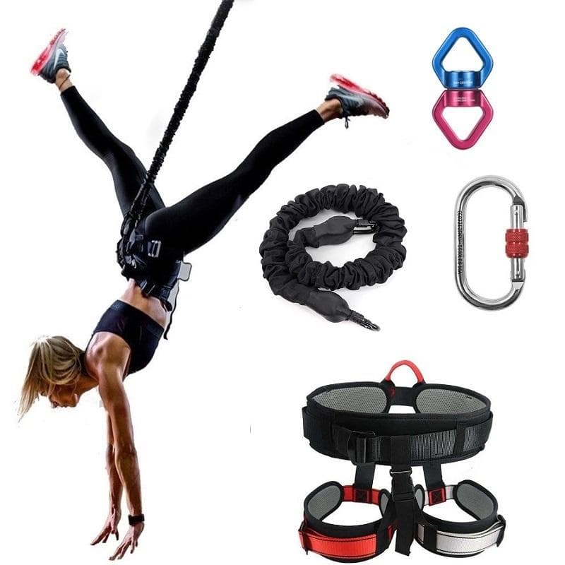 Bungee a gravità, fitness, danza, allenamento, palestra di casa, attrezzatura, fascia di resistenza, allenamento, esercizio, cavo yoga aereo