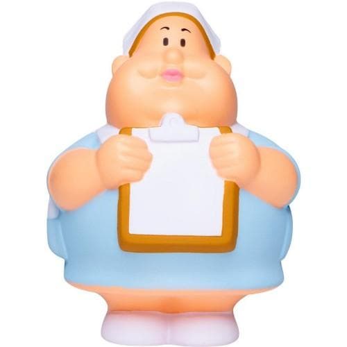 Mbw Squeezies Infermiera Berta Figura Palla Antistress bianco/luce di colore blu