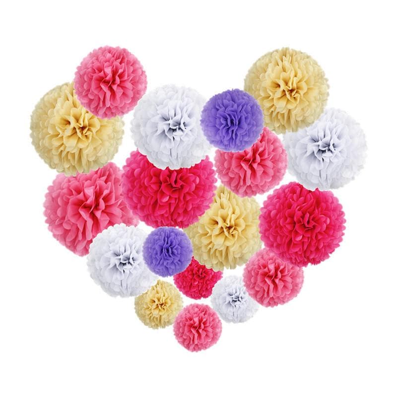 Palle Decorative di Peonie in Carta Fatte a Mano per Matrimoni, Compleanni e Vetrine luce colore viola