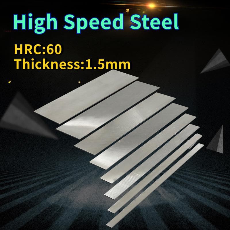 Acciaio Rapido HRC60 Spessore 1.5mm 300mm Acciaio HSS 4241 Utensili per Lavorazione del Legno Lame da Intaglio Materiale Grezzo per Coltelli Fai da Te