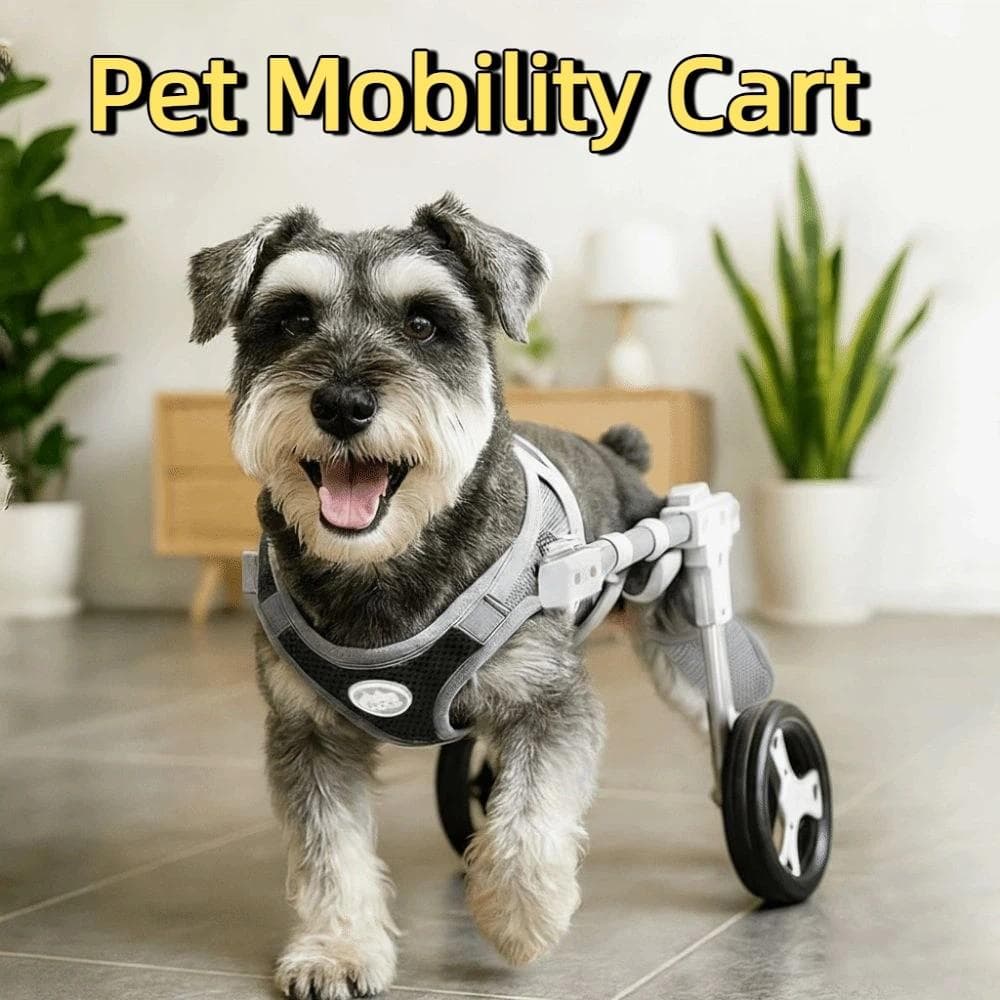 Carrozzina Regolabile per Cani 2/4 Ruote Mobilità Riabilitazione Animale