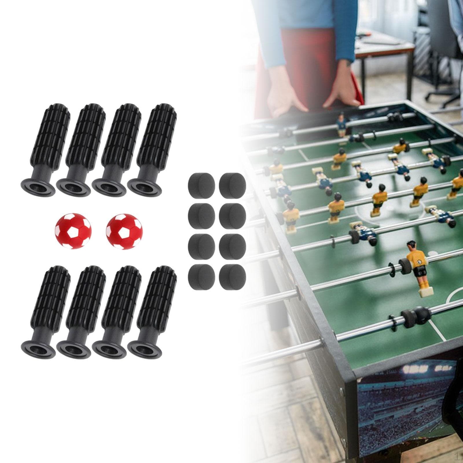 8 Pezzi Maniglie di Ricambio per Calcio Balilla Componenti, Antiscivolo, Facili da Installare