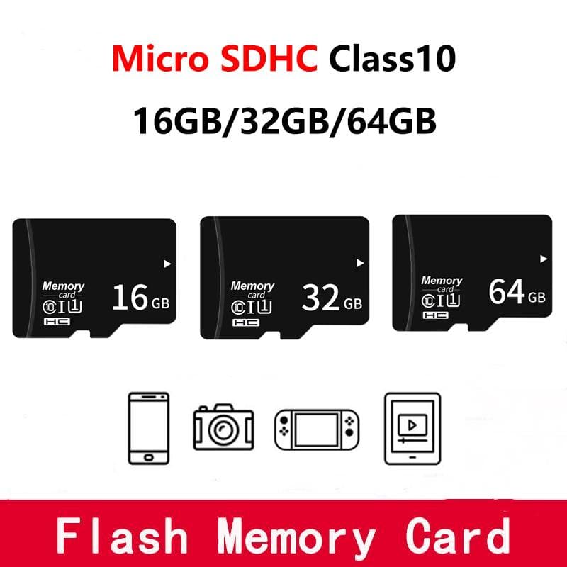 Scheda Micro SD TF 16GB/32GB/64GB Classe 10 Scheda di Memoria Flash Micro SDHC per Registratore Dati Veicolo Fotocamera Smartphone Gioco