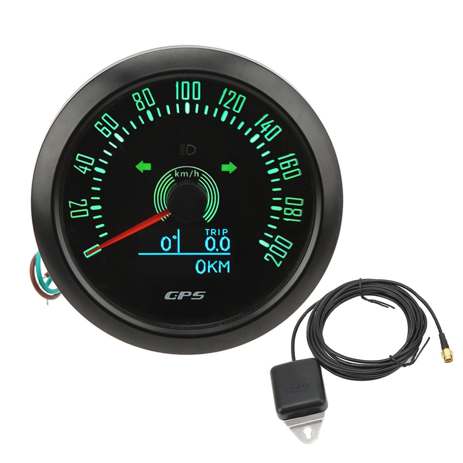 Tachimetro GPS 3 in 1 200KM H 85mm 9‑32V Retroilluminazione 7 Colori Antiappannamento Universale per Barca Auto Camper Motocicletta