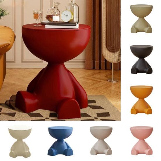 Tavolino da Caffè Rotondo con Vano Portaoggetti Tavolino da Salotto Circolare Camera da Letto Cucina Soggiorno Piccolo Spazio Divano Comodino