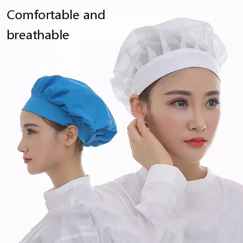 Cappellini elastici unisex in rete per bar, cucina, ristorante, panetteria, cameriere caffè