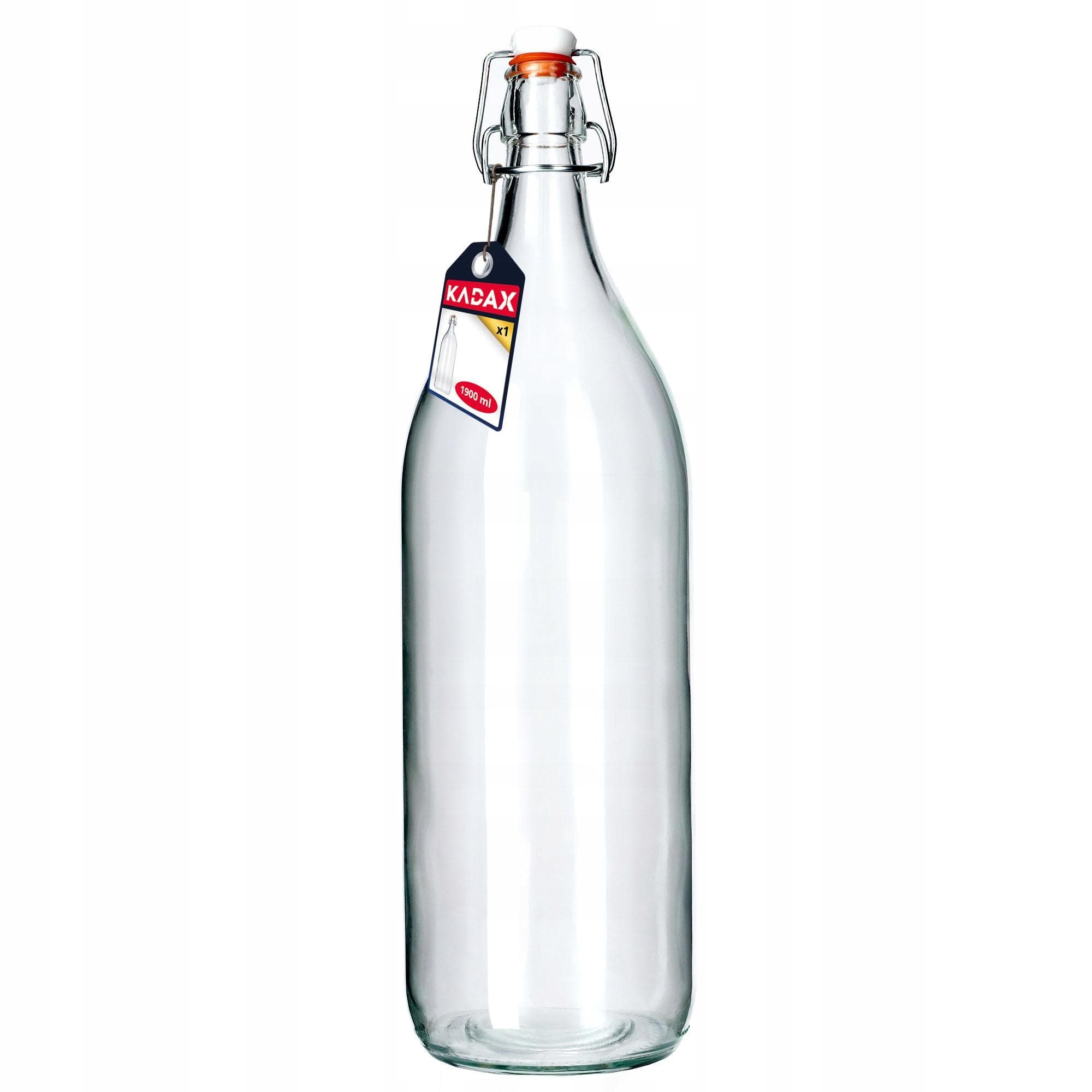 KADAX Bottiglia di Vetro 2L Per Liquore Succo Vino Con Tappo di Sughero