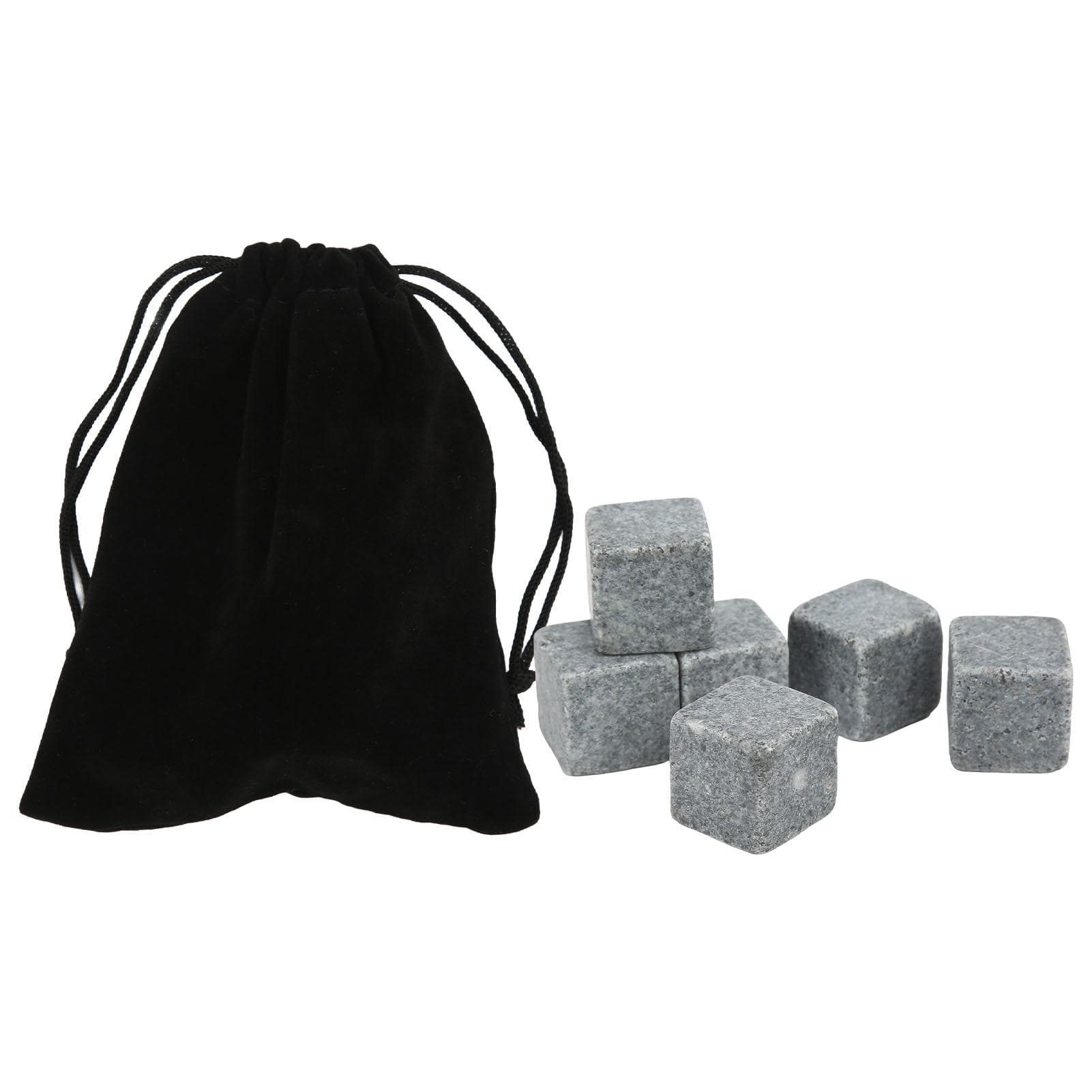 Pietre per Whiskey 2cm Granito Ghiaccio per Whiskey Pietra Tartarica Set con Sacchetto di Flanella Regalo per Whiskey Gin Vino Vodka