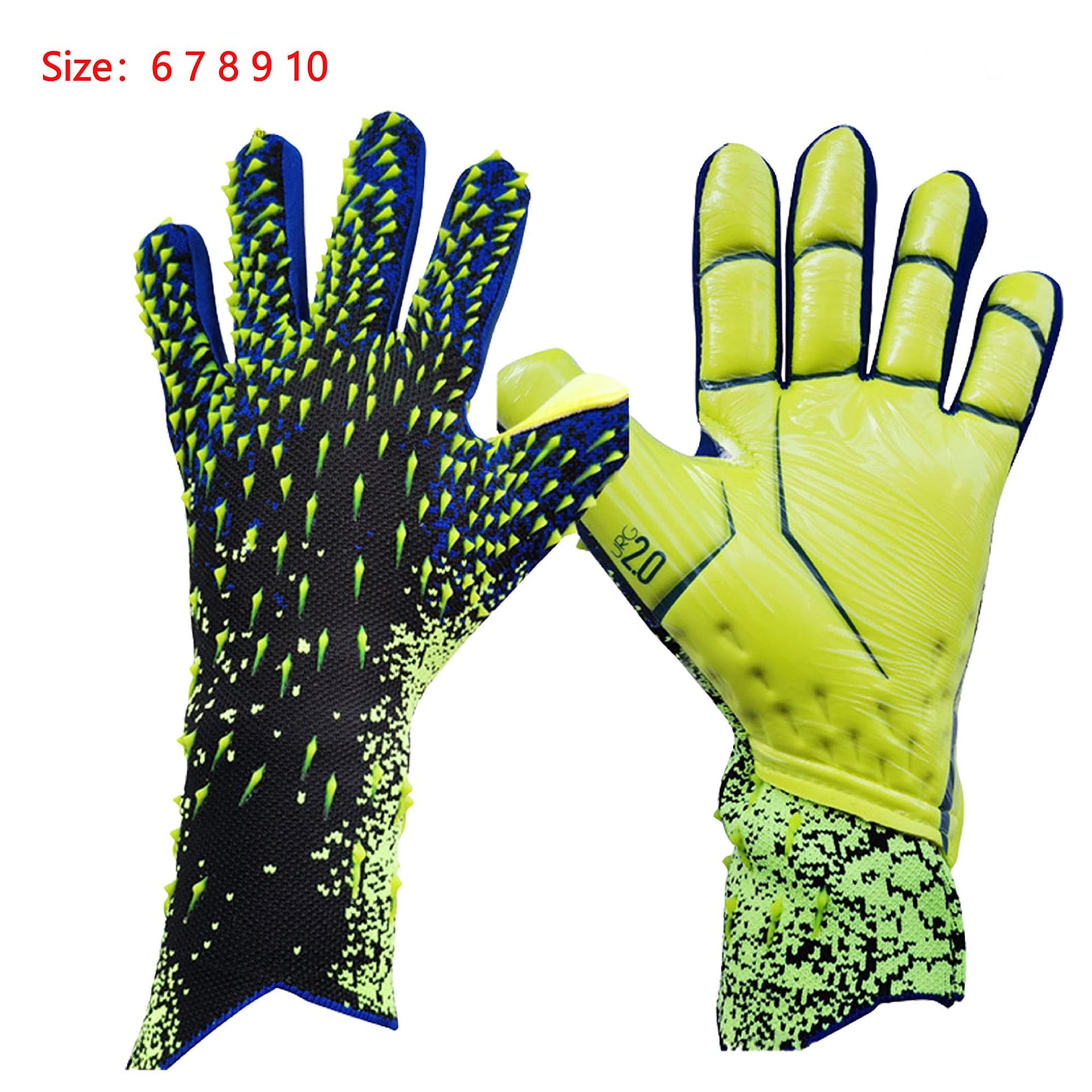 Guanti da Portiere da Calcio Guanti da Portiere da Calcio Ispessiti Protezione Professionale Calcio Adulti Adolescenti Guanti da Portiere da Calcio