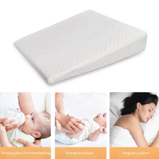Cuscino per Sonno del Bambino Yousheng in Memory Foam Cuneo per Allattamento Cuscino a Cuneo Antireflusso per Neonati con Copertura con Zip per Bambin