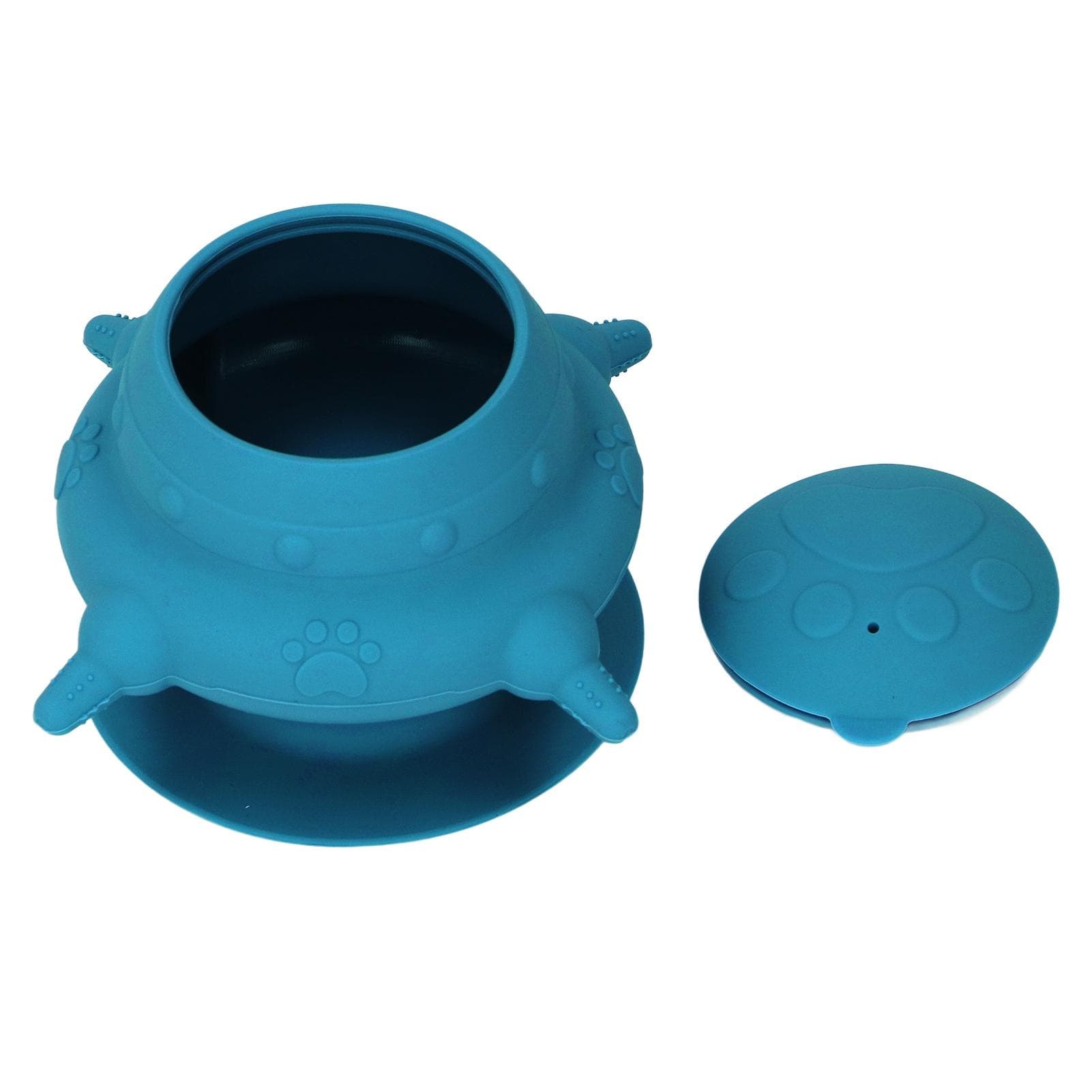 Ciotola per latte per cuccioli in silicone con 4 tettarelle, stazione di allattamento per cuccioli piccoli, per gattini, cuccioli multipli