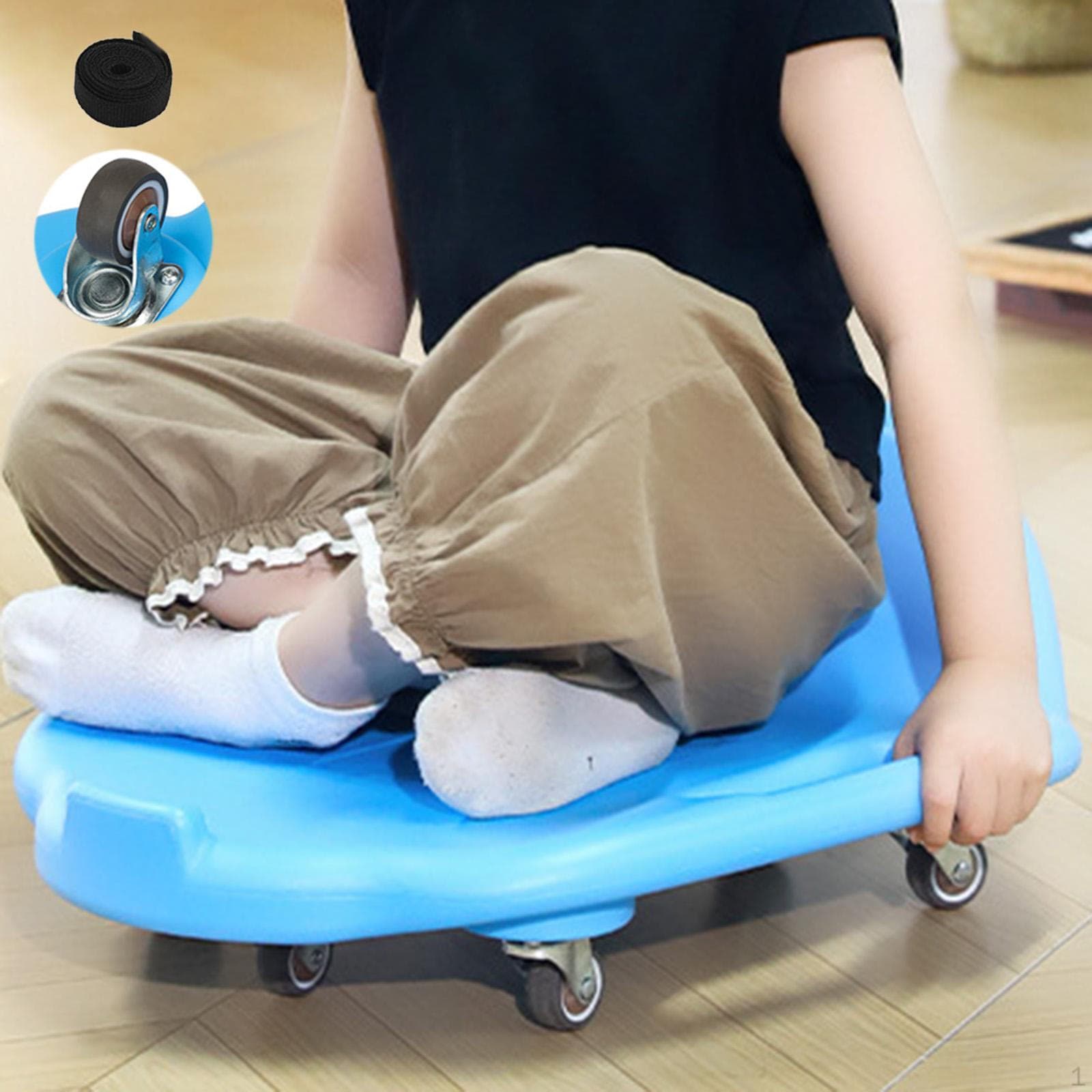 Tavola Scooter da Pavimento per Uso Interno ed Esterno - Attrezzatura per Allenamento Sensoriale Bambini rosso