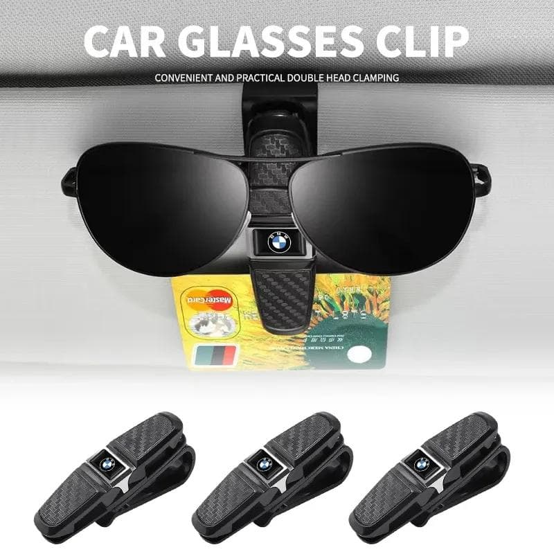 Montatura per Occhiali da Sole per Auto Fibra di Carbonio Clip per Occhiali per BMW G30 G32 G01 G02 G05 G06 G07 G26 G23 G22 F40 F20 G08 G16 G15 nero