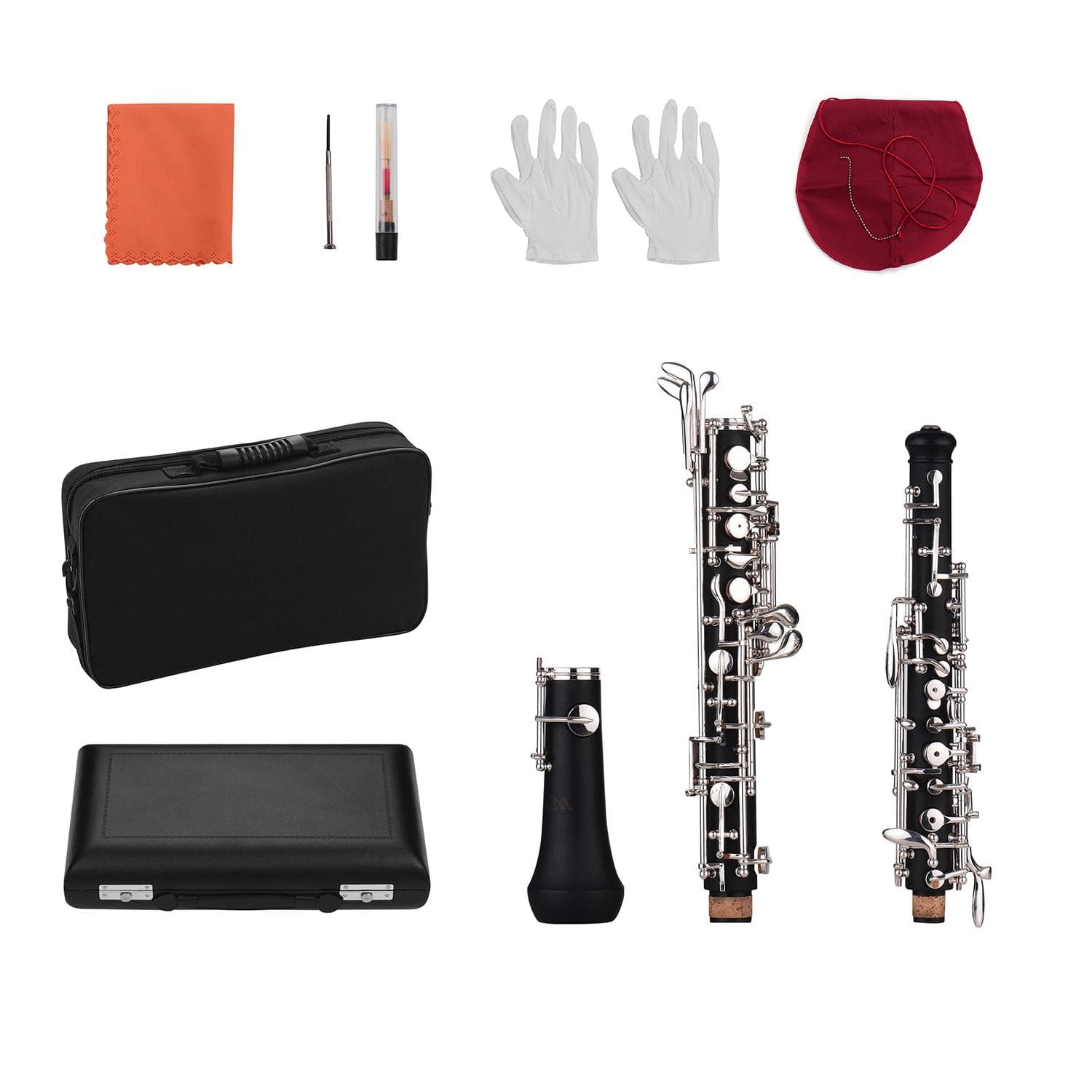 Strumento a fiato professionale con chiave semiautomatica per oboe C, stile semiautomatico, con ancia per oboe