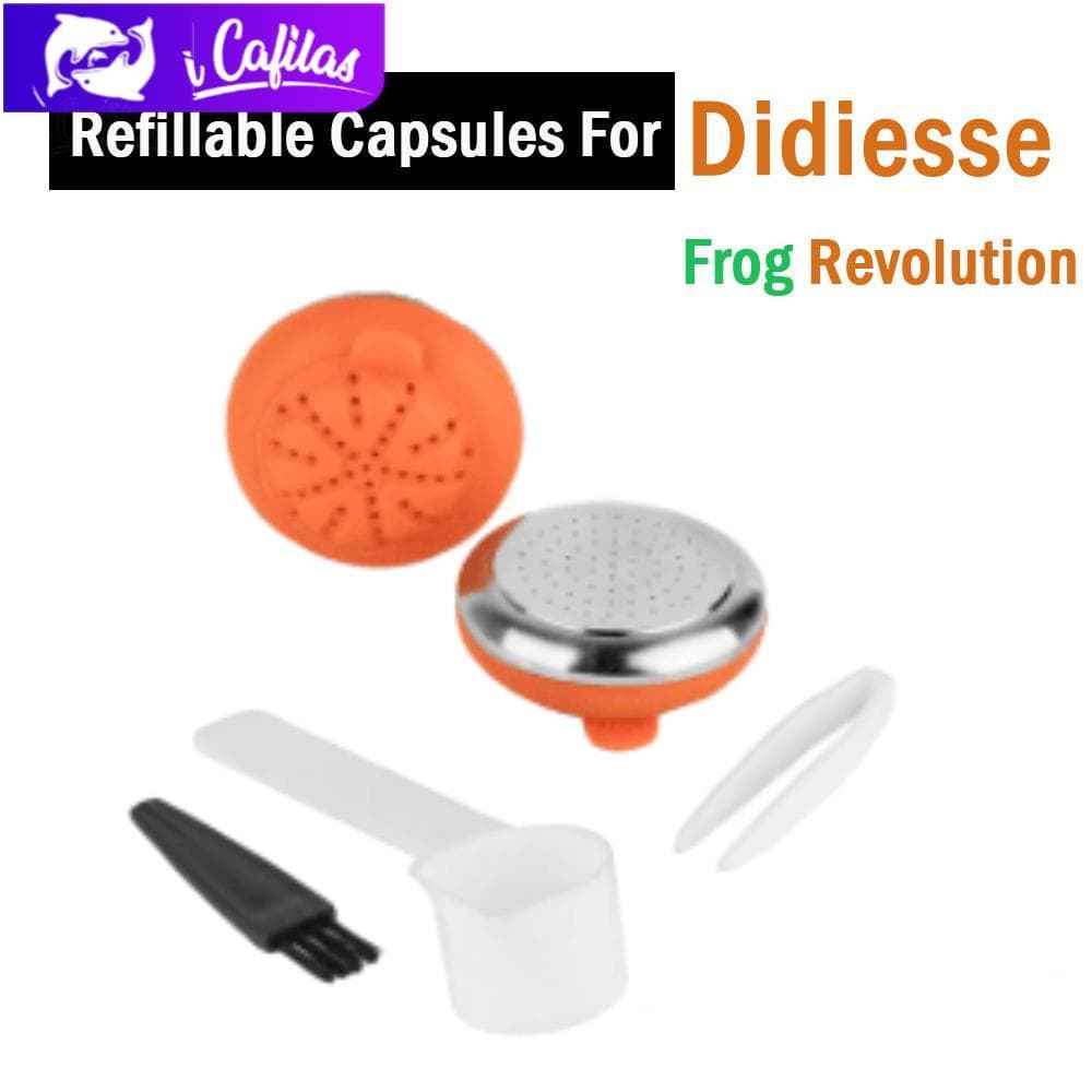 [i Cafilas] [YJ05] Capsule di caffè riutilizzabili Cialde filtranti ricaricabili in acciaio inossidabile per macchina da caffè Didiesse Frog