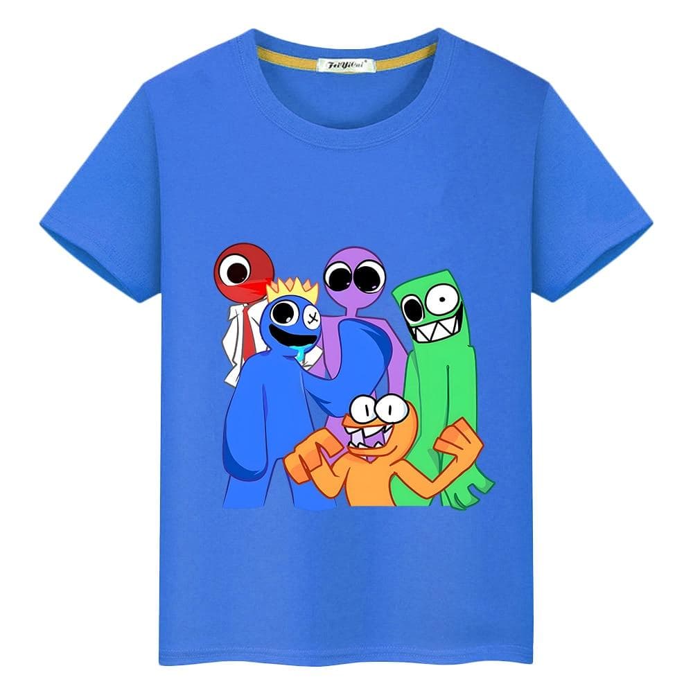 T-shirt per bambini Rainbow Friends 100% cotone Top corti Stampa anime T-shirt ragazzi vestiti per ragazze Estate Casual Kawaii Abbigliamento per bamb