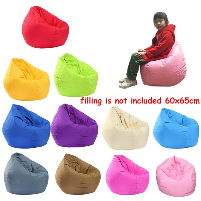 Contenitore Impermeabile per Peluche/Pouf Portaoggetti Tinta Unita Oxford Copripoltrona Pouf Grande(Riempimento verde