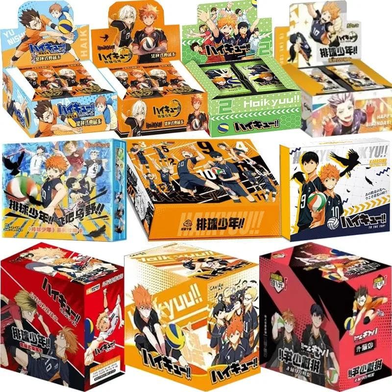 Nuove Carte Booster Box Haikyuu Hinata Shoyo Kageyama Tobio Tsukishima Hotaru LR GMR Carte Collezionabili Personaggi Anime Giocattoli Regali