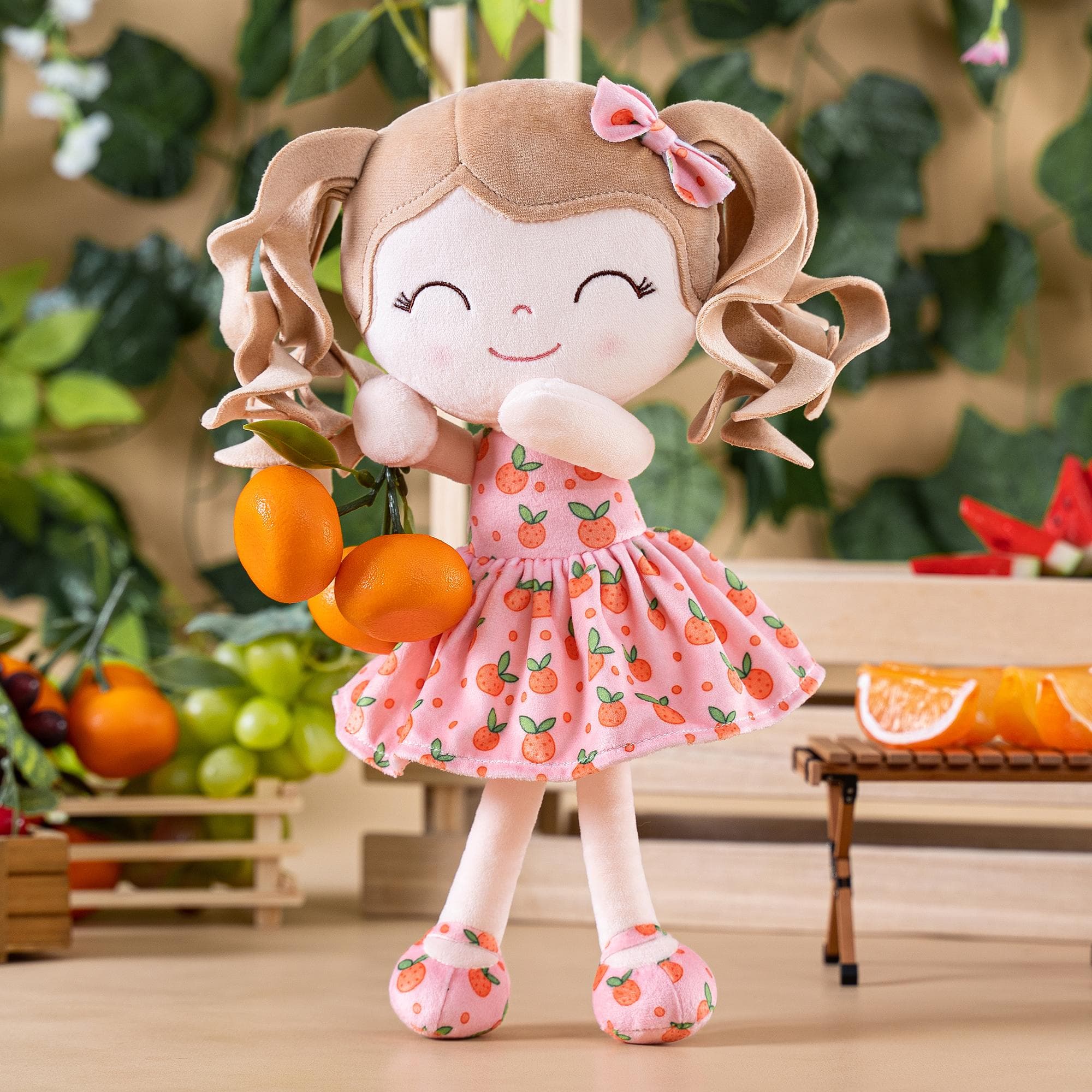 Bambole Morbidi Peluche Frutta Giocattoli Ideali per il Primo Regalo di Compleanno del Bambino 30cm Arancione arancione