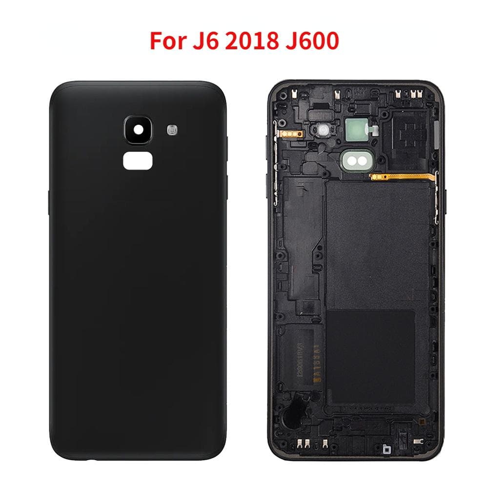 Per Samsung Galaxy J6 2018 J600 J600F SM-J600F Batteria Posteriore Pannello Porta Alloggiamento Parti di Riparazione con Fotocamera dorato