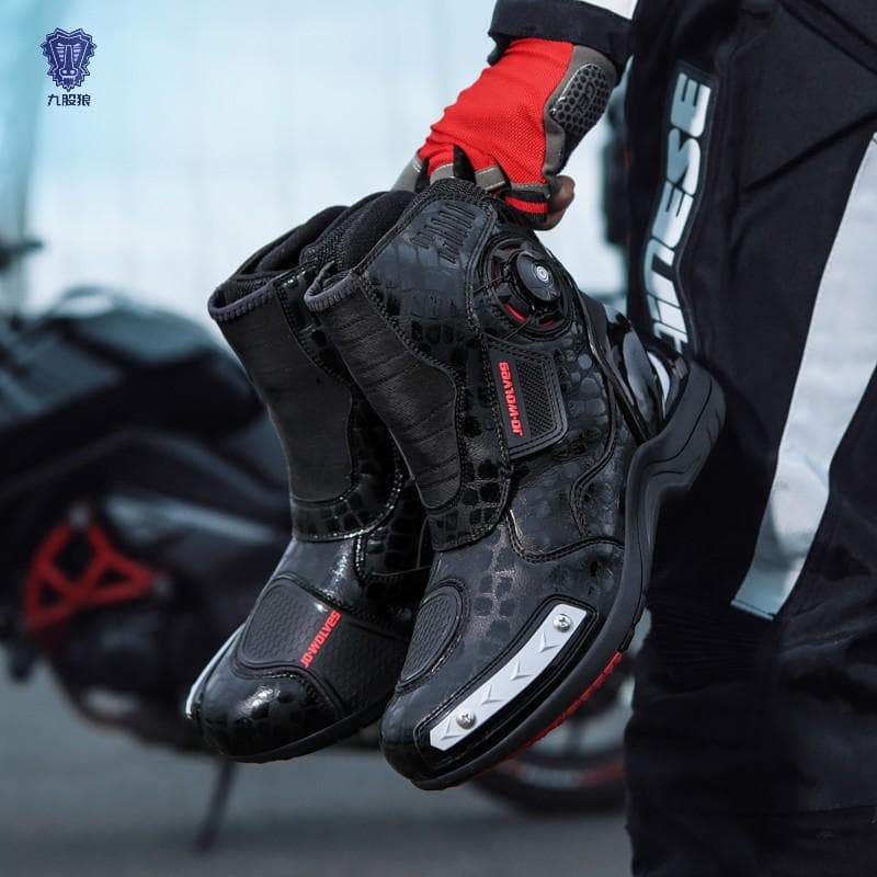 Stivali da moto Stivali da ciclismo Scarpe da moto da cavaliere per uomo e donna Stivali da corsa fuoristrada Scarpe per attrezzatura da moto Stivali