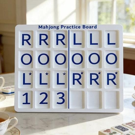 Tavola da Pratica Mahjong Solo Strumento di Allenamento Mahjong per Principianti Ausilio Strategico Mahjong Americano Leggero Portatile Tavola da Prat