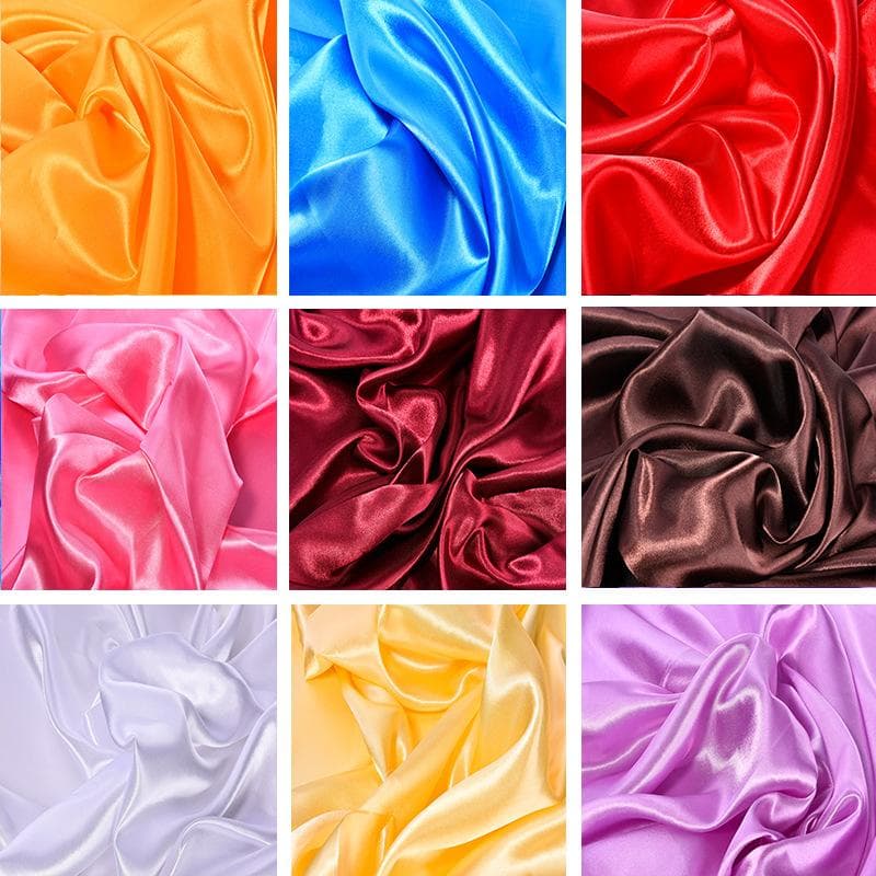 Tessuto Raso 3m/5m Al Metro Lucido Lussuoso Metallizzato Lucido Fodera Tappezzeria Tendaggio Artigianato Fai da Te Morbido per Decorazioni Matrimonio