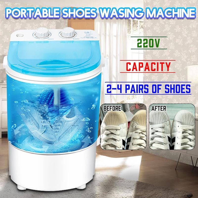 Lavatrice per Scarpe 5kg Lavatrice Monotubo e Asciugatrice Macchina per Scarpe Vestiti Doppio Uso Pulitore per Scarpe Singolo Mini