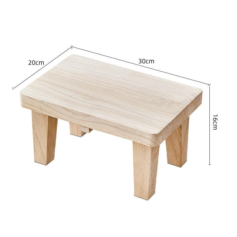1 Pz Sgabellino Piccolo in Legno Massello Panca Domestica Sedia da Soggiorno Cambio Scarpe