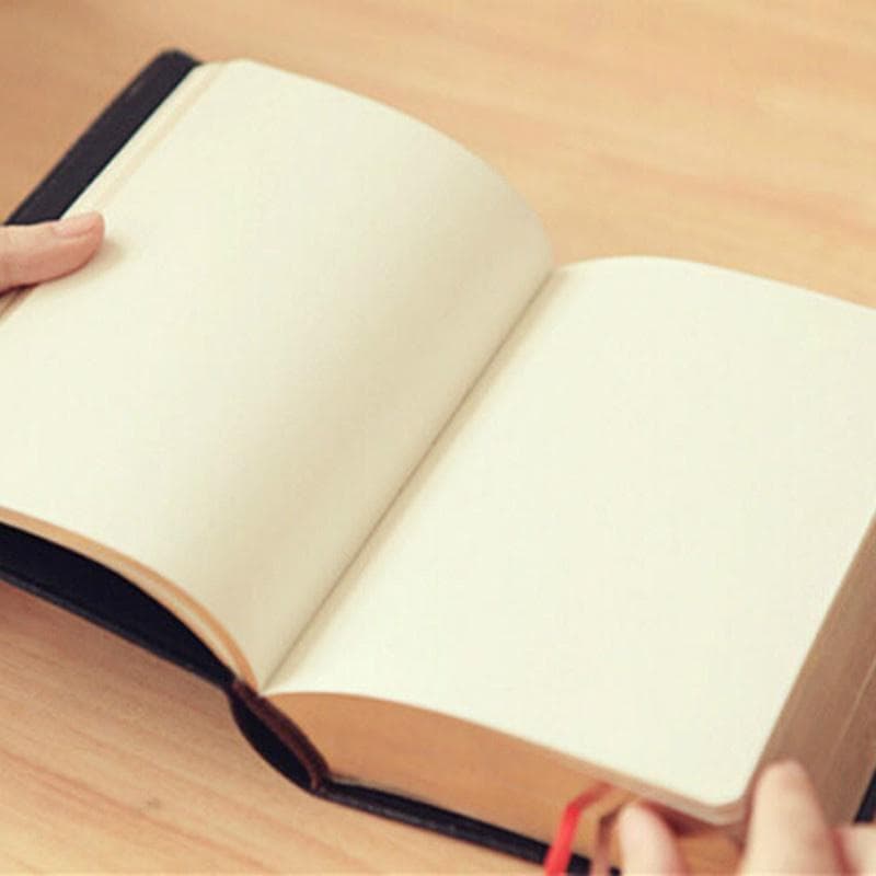 1pc Retro Notebook Diario Diario Sketchbook Copertina in pelle Spessa pagine bianche