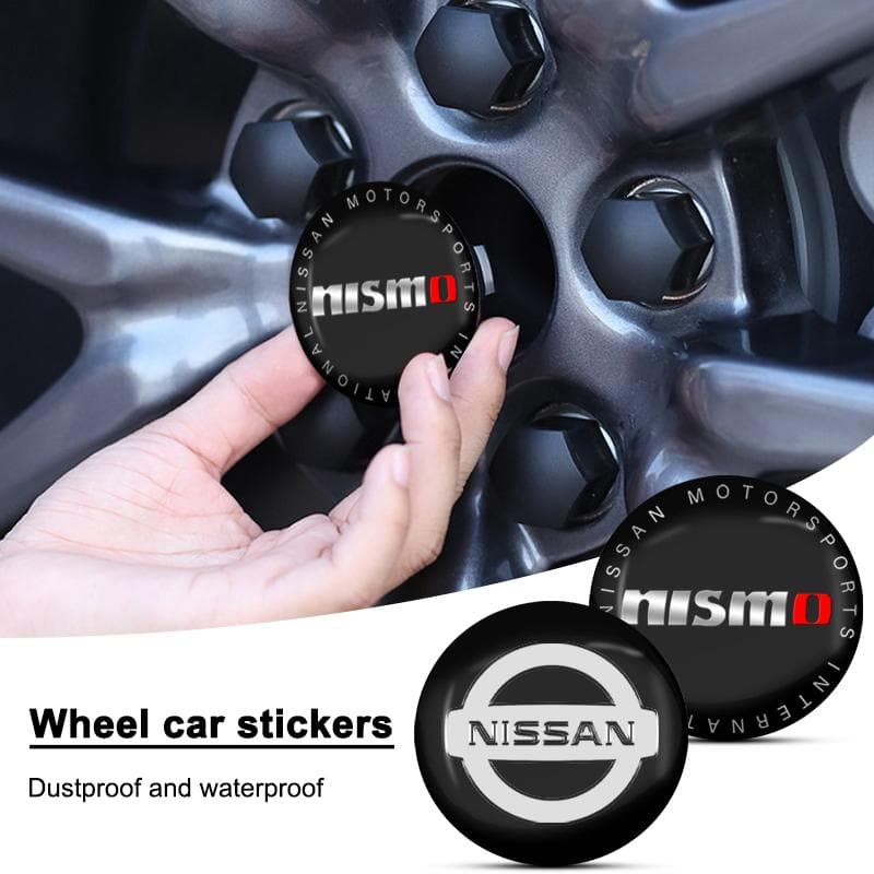 4 Pezzi 56MM Cerchi Ruota Auto Coprimozzi Centrali Emblema Accessori Auto Per Nissan Nismo Qashqai J11 J10 Juke X Trail T32 Tiida Teana Skyl