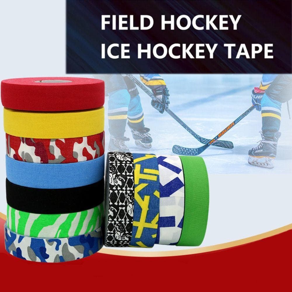 Nastro per impugnatura per hockey su ghiaccio da 2,5 cm * 25 m Nastro per sport atletico in poliestere Nastro multiuso per bastoncini da hockey