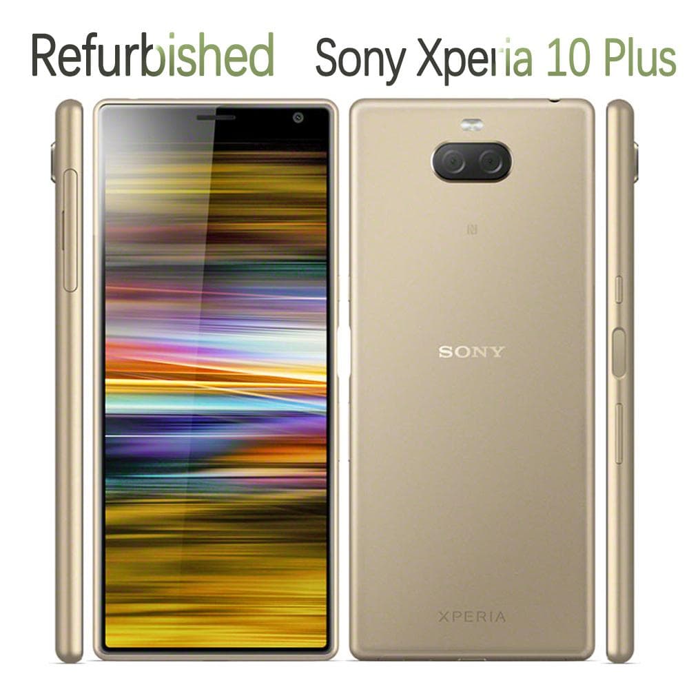 Telefono cellulare Sony originale Sony Xperia 10 Plus I3213 Single SIM I4213 Dual SIM 4G 6 GB RAM 64 GB ROM ricondizionato nero
