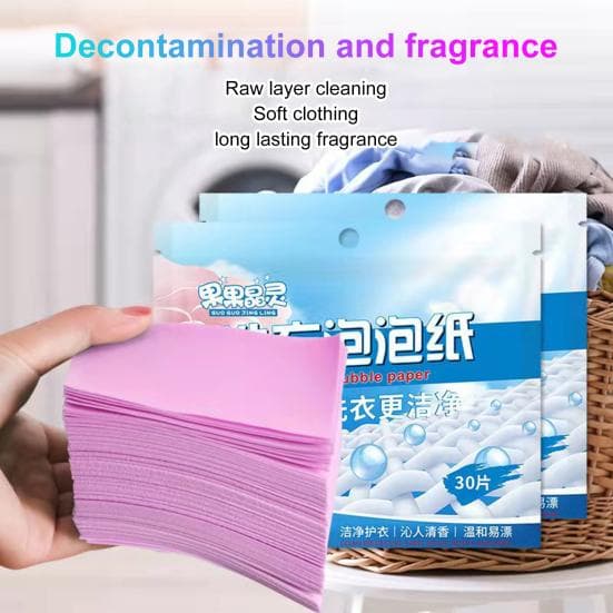 30/60/90/120/150/180 pezzi di fogli per la pulizia del bucato, forte decontaminazione, detersivo super concentrato bianco